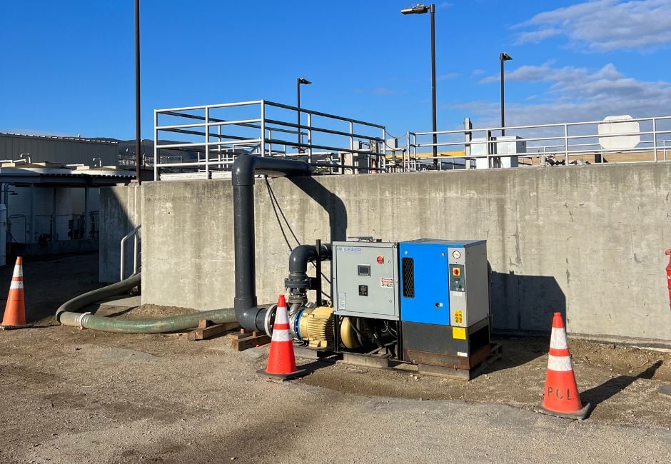 Emergency installation at SLO WRRF